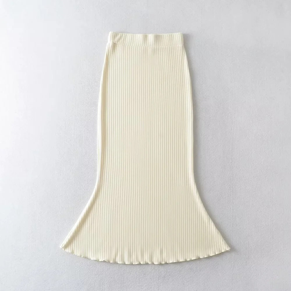 fashion outfits Gentle Sheath Fishtail Skirt for Women Spring Ins Blogger High Waist Slim Mid-Length Skirt