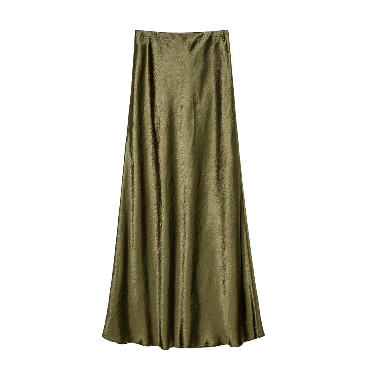 fashion outfits Women's Summer Satin Skirt High Waist Elastic Clutch Pattern Long Skirt Elegant Solid Color Long Skirt
