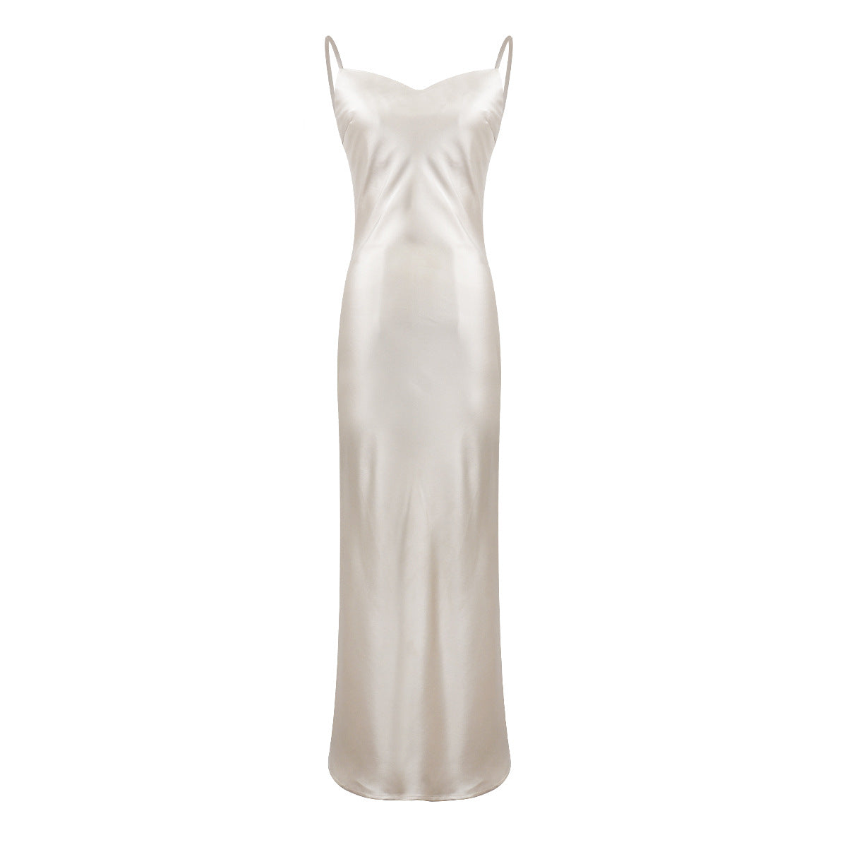 dress Acetate Satin Sling Dress Women's Summer Thin Slit Skirt Two-Piece Set