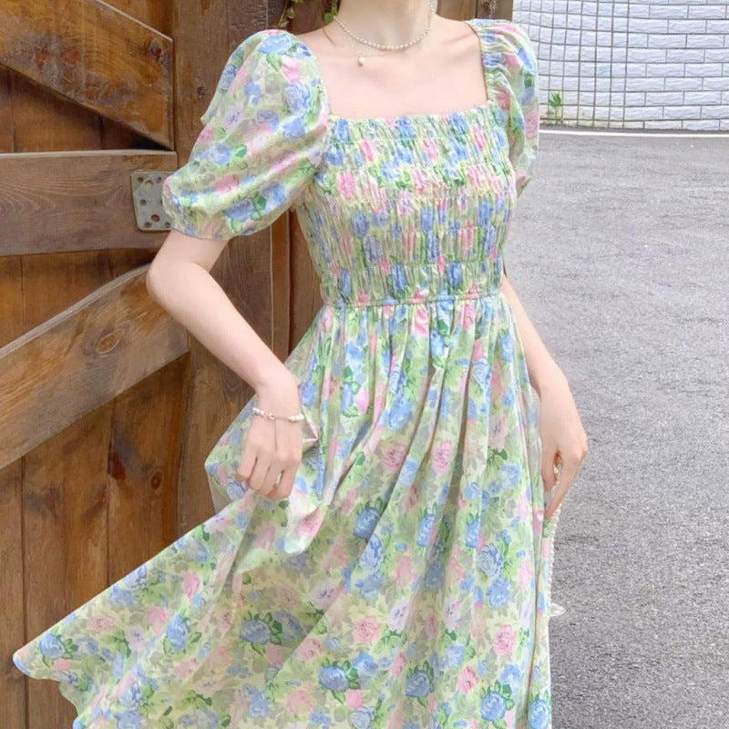 church outfit Elegant Floral Dress Summer New Belly-Covering Mid-Length Dress for Women