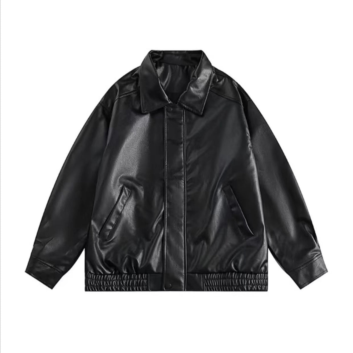 outfit inspo fall American-Style Men's and Women's Leather Jacket Retro Camisole High-Grade Hong Kong-Style Leather Jacket Simple Couple Jacket