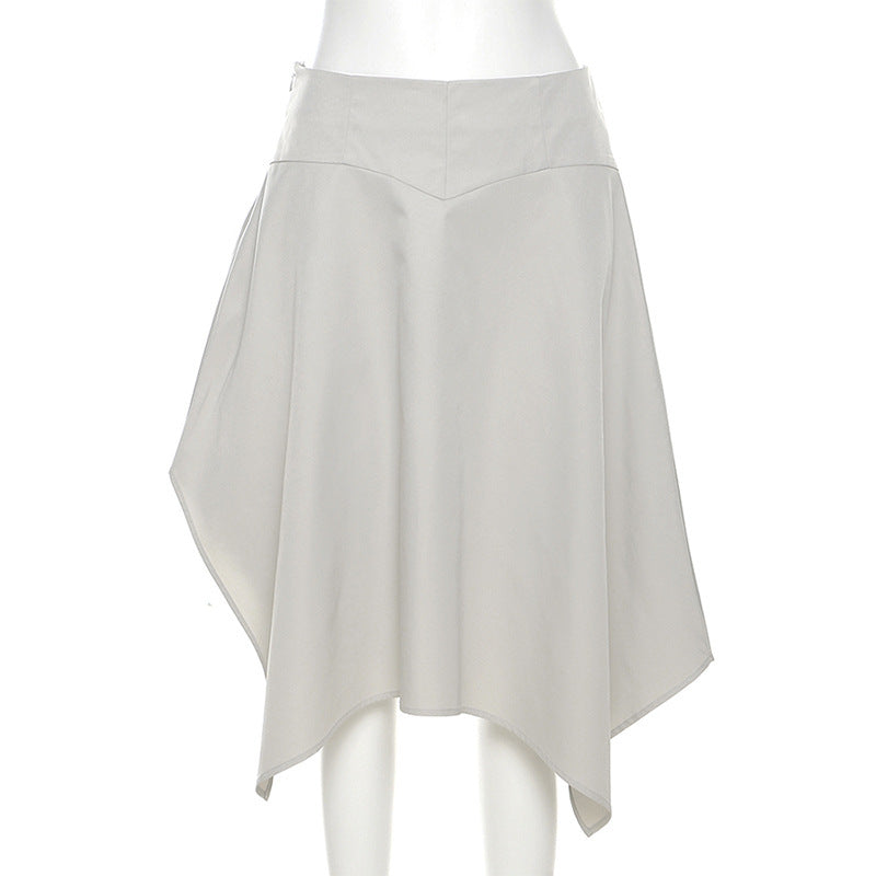 Summer Fashion Trendy Women's Clothing New Low Waist Irregular Loose Slimming Versatile Skirt