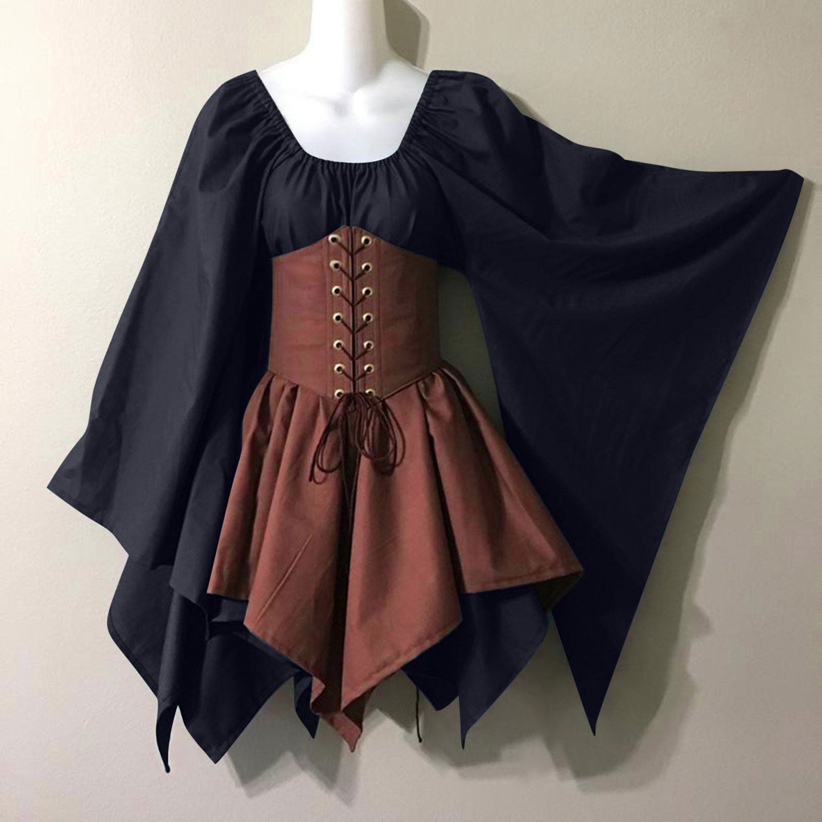 vampire costume 2024 Party Long Sleeve Women's Renaissance Medieval Dress Clothing
