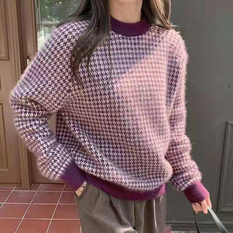 90s fashion men Autumn and Winter New Two-Way Wear Korean Style All-Match Sweater Loose Lazy Style Pullover Sweater Top
