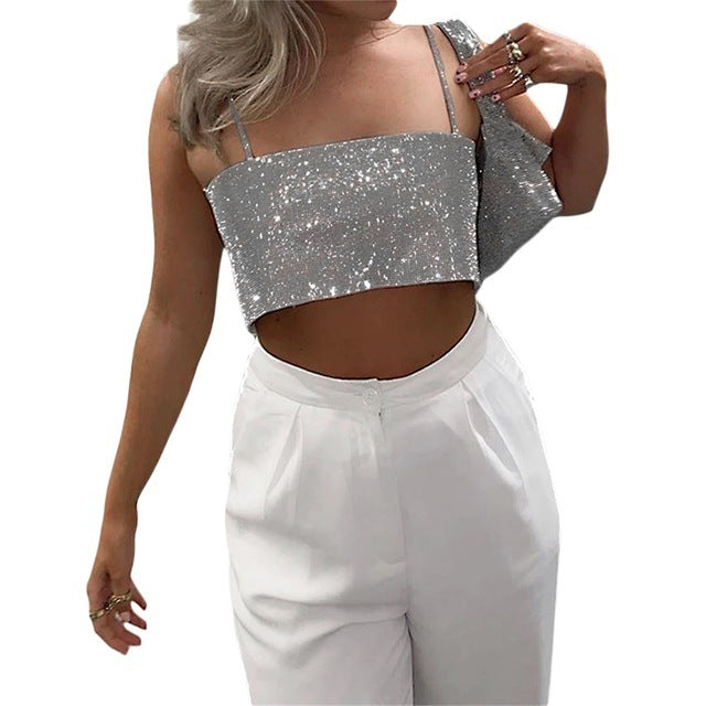 frat outfits New Style Nightclub Fashion Sexy Strap Backless Vest
