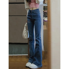 women’s outfits Micro Flared Jeans Women's Spring and Autumn High Waist Slimming Horseshoe Pants Small Drape Slim Pants Summer