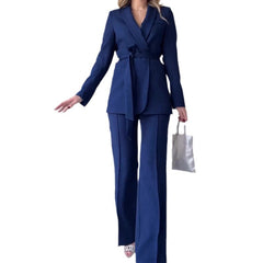 business casual outfits Autumn Fashion Solid Color Slim V-neck Temperament Commuter Suit Pants Suit