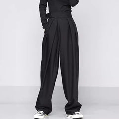 suit Early Spring New Loose Suit Pants Women's High Waist Slimming Casual Wide Leg Pants Velcro plus Size Mop Pants