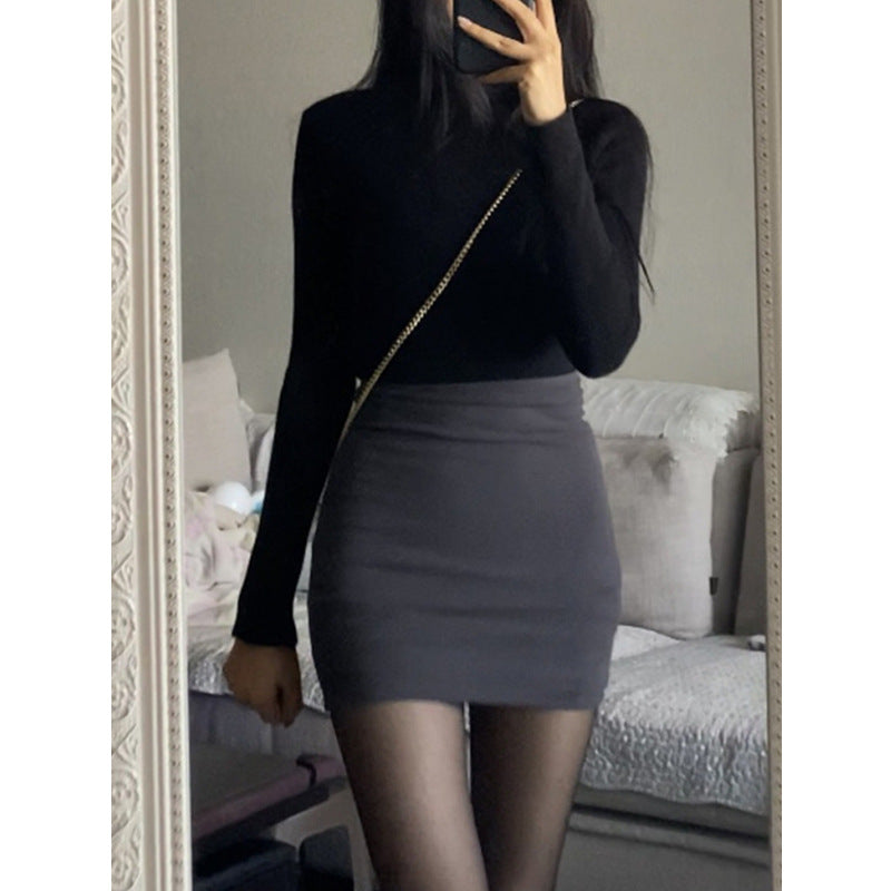 tailgate outfit black women Plus Size Chubby Girl Hip Skirt Women's Stretch Tight One-Step Skirt Hot Girl High Waist Sexy Skirt