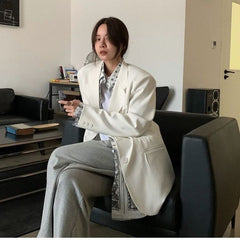 tailgate outfit black women Black Suit Jacket for Women Spring Korean Style Loose Slimming Student Mid-Length Casual Small Suit for Women