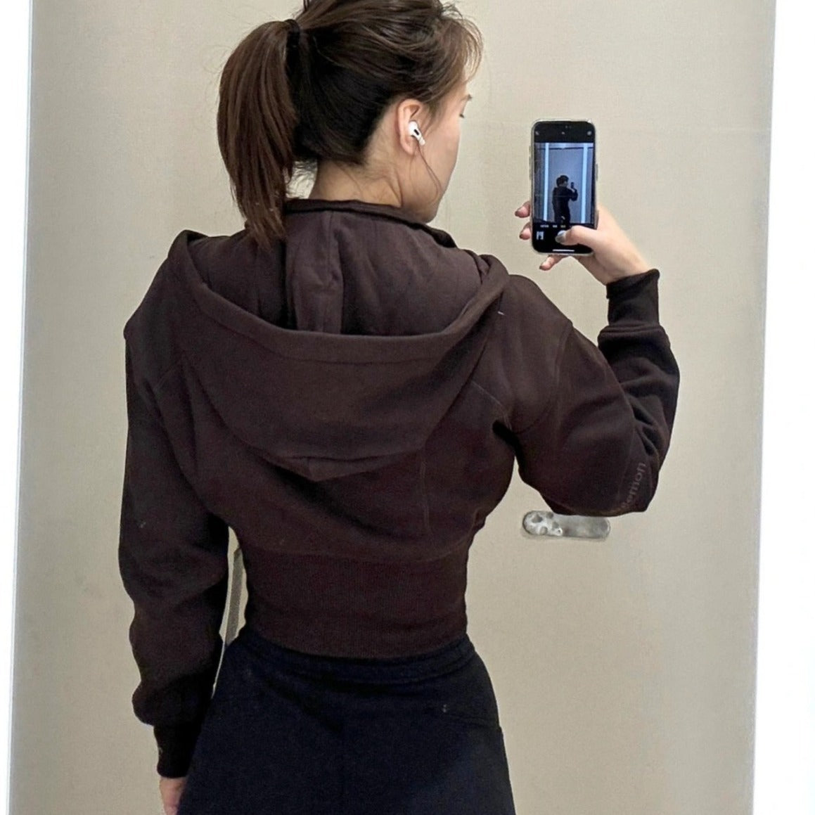 fashion outfits Autumn and Winter New Double Zipper Fleece-lined Jacket Women's Polar Fleece Hooded Sweater Tight Waist Knitted Cardigan Warm Coat Slimming