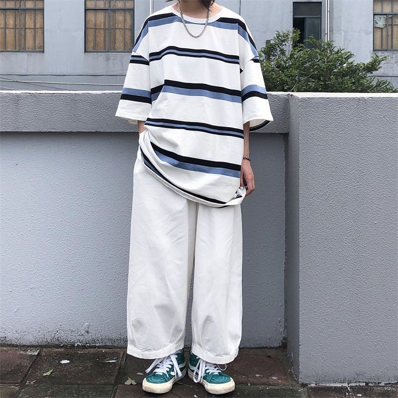 trashy outfits INS Super Popular Japanese Retro Street Lazy Dark Wide-Leg Pants Loose Straight Solid Color Trousers for Men and Women