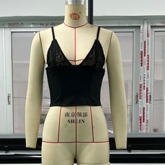 summer outfits inspo Summer Women's Sling Lace Mesh Stitching Sling Perspective Backless Sexy Short Top