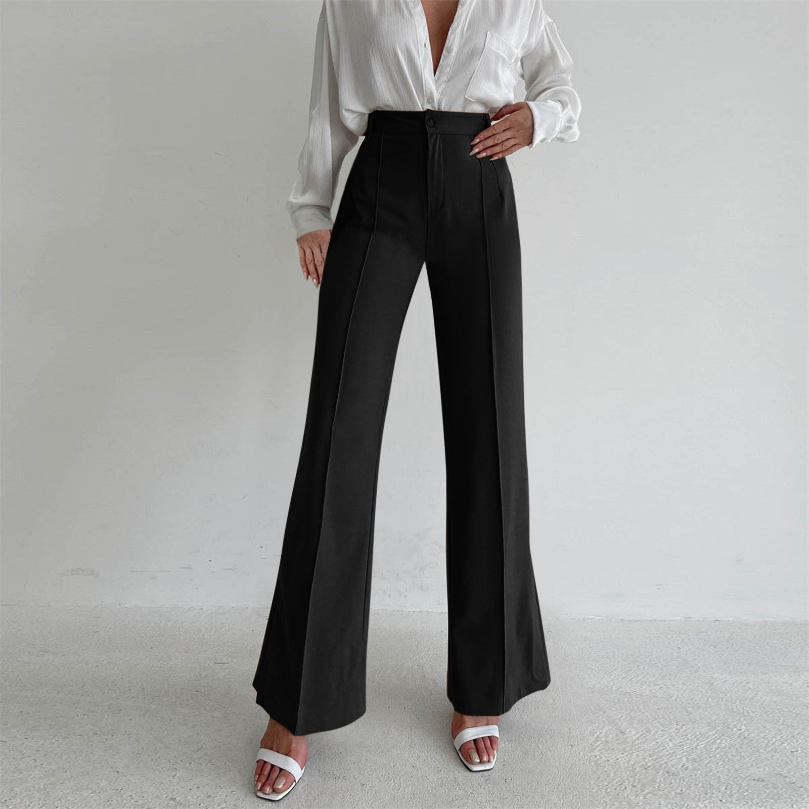 business casual women Loose Casual Trousers Women's Split Straight Pants Suit Pants Autumn and Winter Commuter