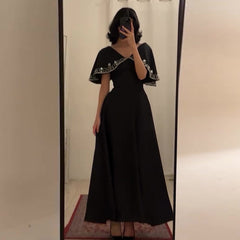 dress to impress outfits Autumn Solid Color Fashion Shawl Collar High Waist Slim Temperament Long Dress