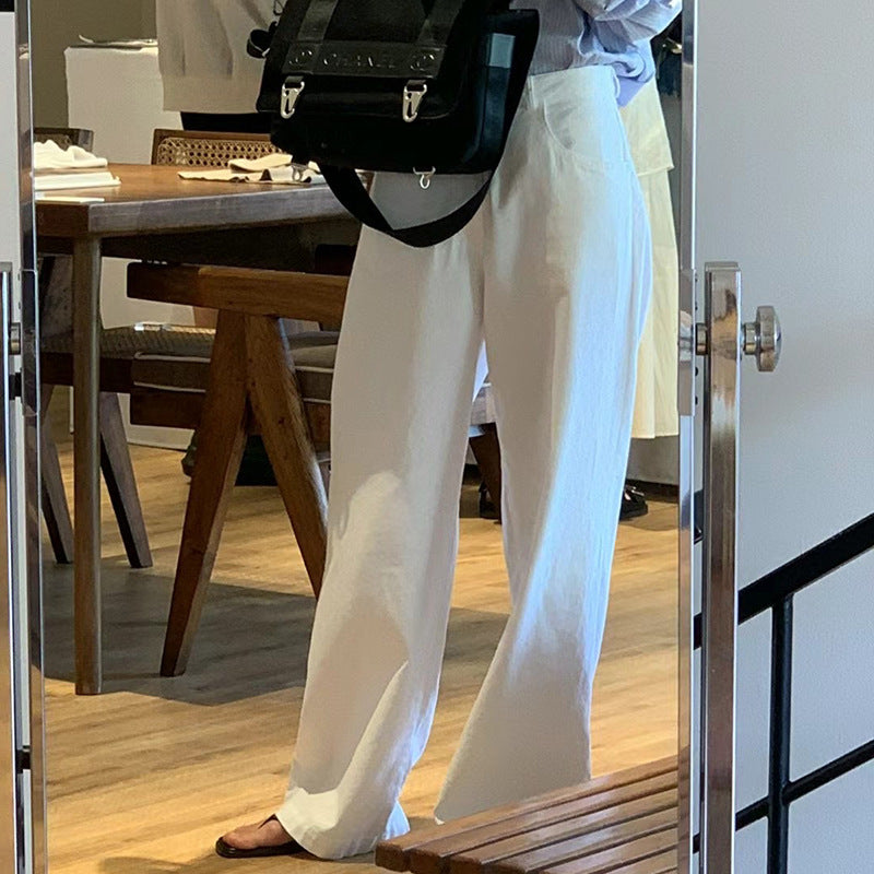 casual outfits Fall Commuter Casual Straight Draping Casual Pants for Women