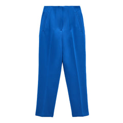 curvy casual outfits Autumn New Casual Pants Professional Temperament Commuter Front Pleated Slimming Ankle High Waist Pants 7901432