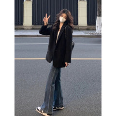 joker costume female outfit Black Suit Jacket for Women Spring and Autumn Small High-End Fashion Net Red Suit Jacket Trendy Chic