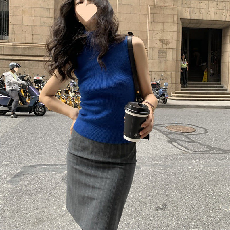 curvy casual outfits French Retro Style High Waist Sheath Skirt Women's Autumn Slim Slimming Elegant Fashion Skirt