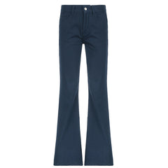 casual dinner outfit fall Low Waist Casual Straight Jeans Slim American Retro Dark Blue Loose Pants for Women