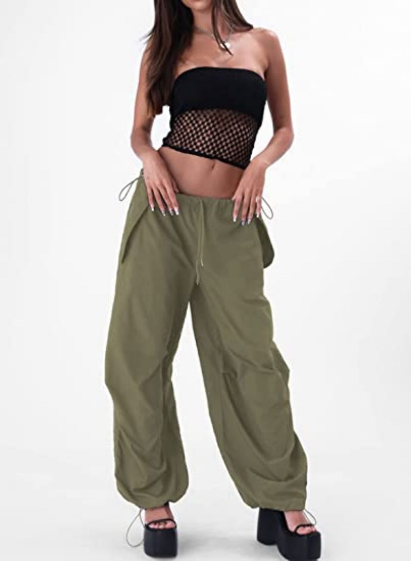 off shoulder New Sports Loose Casual Drawstring Elastic Waist Street Running Fitness Overalls for Women
