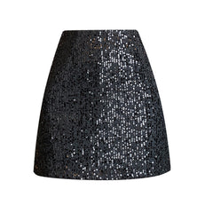fall outfits Skirt Skirt Shiny Skirt Woolen Sequined Skirt Tweed Hip Skirt