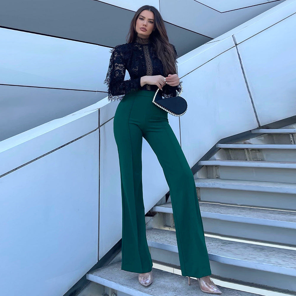 going out outfits Women's Fashion Slim-Fit High Waist Personalized Flared Trousers Multi-Color Optional