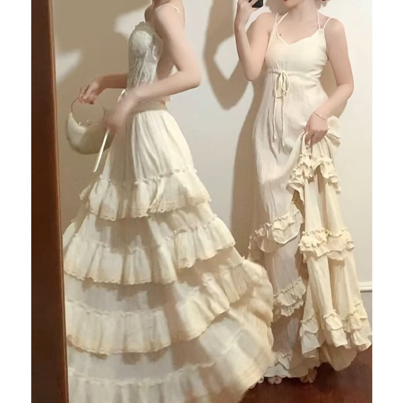 summer outfits inspo French Retro Niche Fairy Temperament Cake Skirt Women's Skirt New