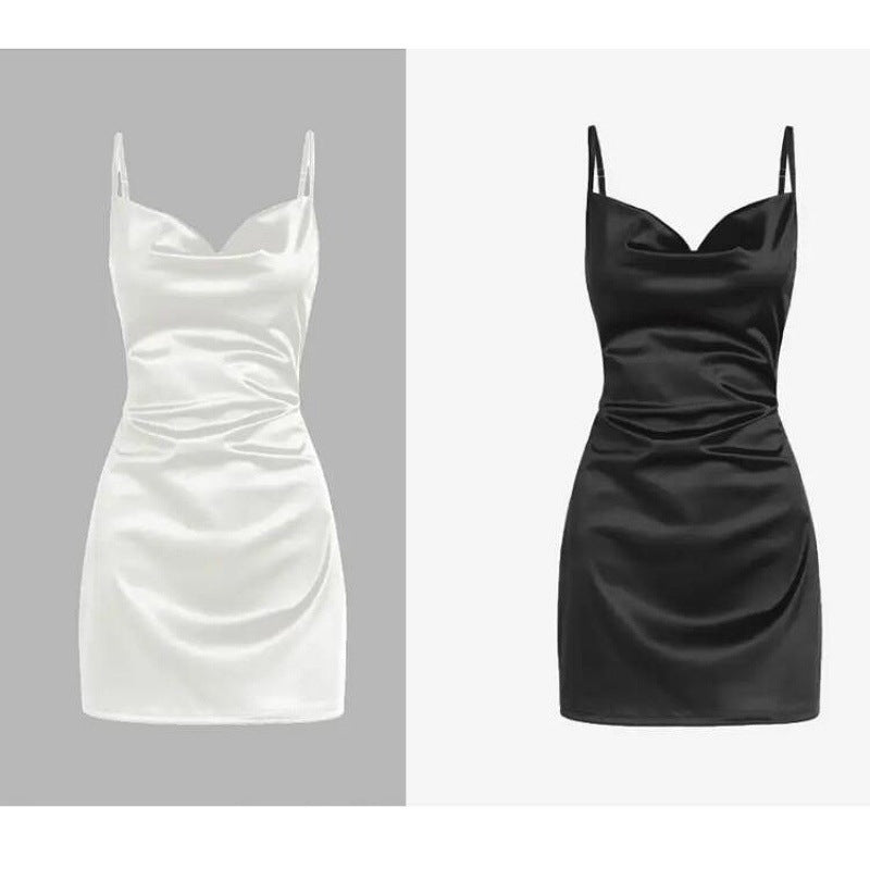 trio halloween costumes Sexy Sling Sexy V-neck Slim Skirt Multi-Color