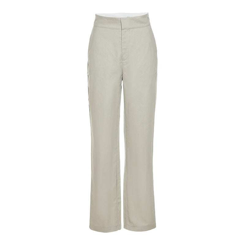 fashion outfits INS Style Autumn Women's Clothing Solid Color Fashion Street Print Loose Casual Straight Pants