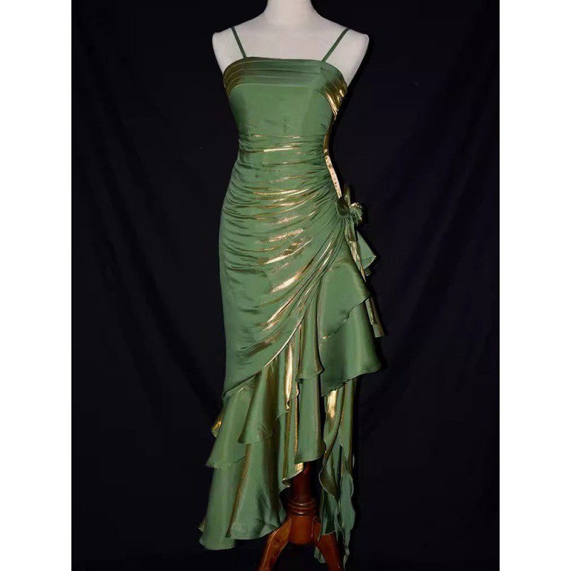 alien invasion dress to impress Spring New Ancient Mermaid Ji Laser Dress Light Luxury Niche Adult Ceremony Battle Gown High-Grade Long Dress