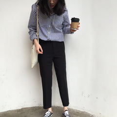 datenight fall outfits Elegant Harem Pants Women's Spring and Autumn Korean Style Slimming Radish Pants Spring Skinny Suit Pants