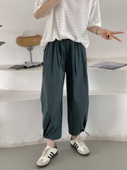 Trousers Drawstring Casual Pants Summer Korean Style Loose Casual Pants Trousers