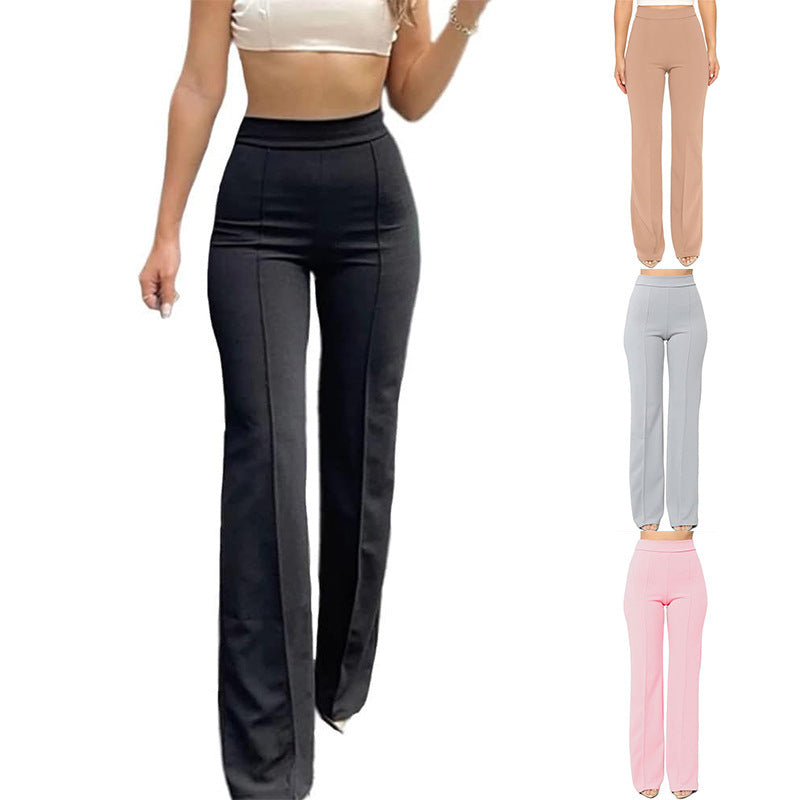 joker costume female outfit Women's Straight Wide Leg Loose Casual Comfortable Stretch Tight Pants with Pockets