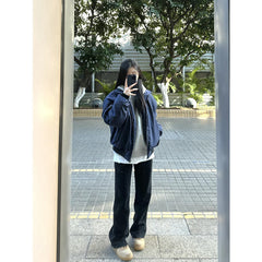 casual outfits High Street Hiphop Pants Men's and Women's Autumn and Winter Black Narrow Straight Trousers Slim Stretch Skinny Jeans