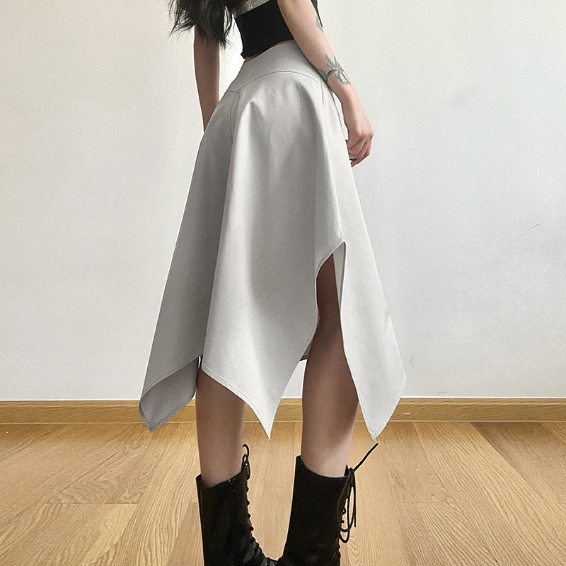 Summer Fashion Trendy Women's Clothing New Low Waist Irregular Loose Slimming Versatile Skirt