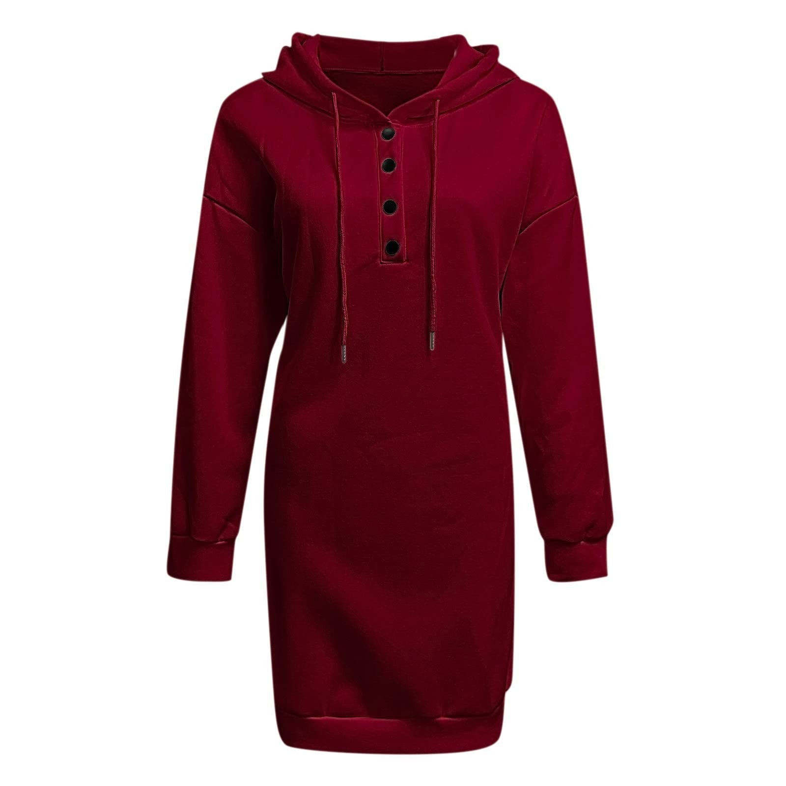 Women's Long-Sleeved Loose Casual Hooded Drawstring Pocket Sweater