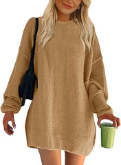 fall outfits women Women's Autumn and Winter Turtleneck Sweater Fashion Rib Knitted Pullover Loose
