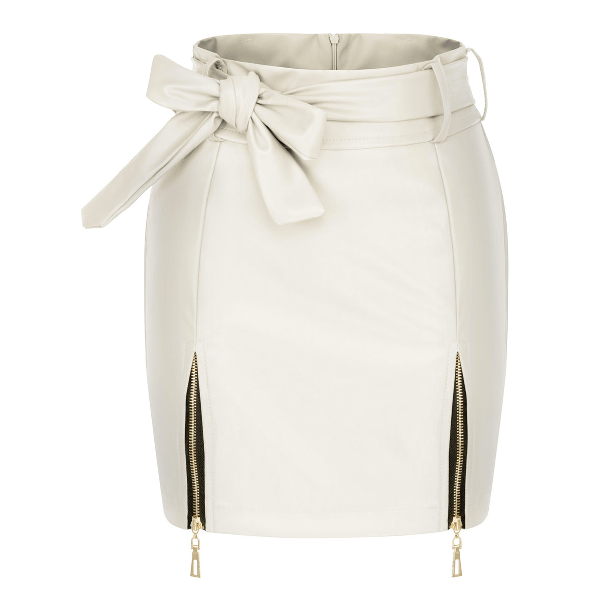 Skirt Autumn and Winter Sexy Lace-up Leather Skirt Zipper Lace-up Sheath Skirt