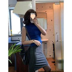 curvy casual outfits French Retro Style High Waist Sheath Skirt Women's Autumn Slim Slimming Elegant Fashion Skirt