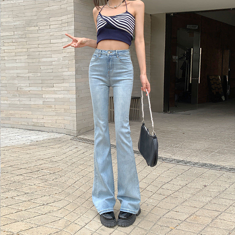 Vintage Mid Waist Flare Jeans