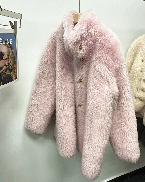 fall outfits 2024 Fur Winter New Lamb Fur Fur Coat Women's Mid-Length Fur Real Fur Coat