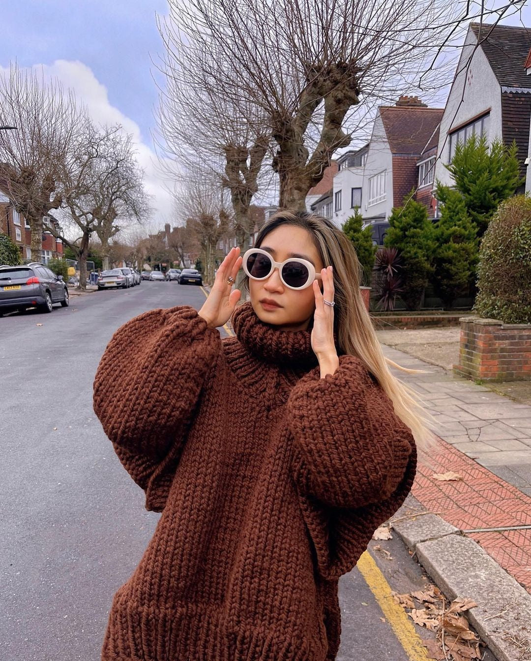 fall outfit Sweater Sweater Pullover Women's Fluffy Rough Sweater Long Sleeve