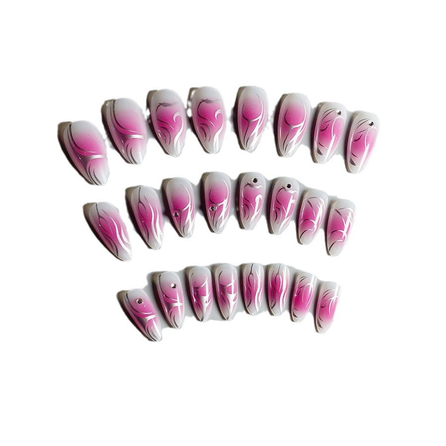 discover style ideas Hot Selling Foundation Love Nail Nail Nail Piece Simple Ice Transparent Small Fresh Nail Patch Nail Piece Wear Nail