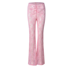 dti cosplay fits 9934 Women's Summer New Sexy Slim-Fit Lace Mesh Transparent Outer Wear Skinny Trousers