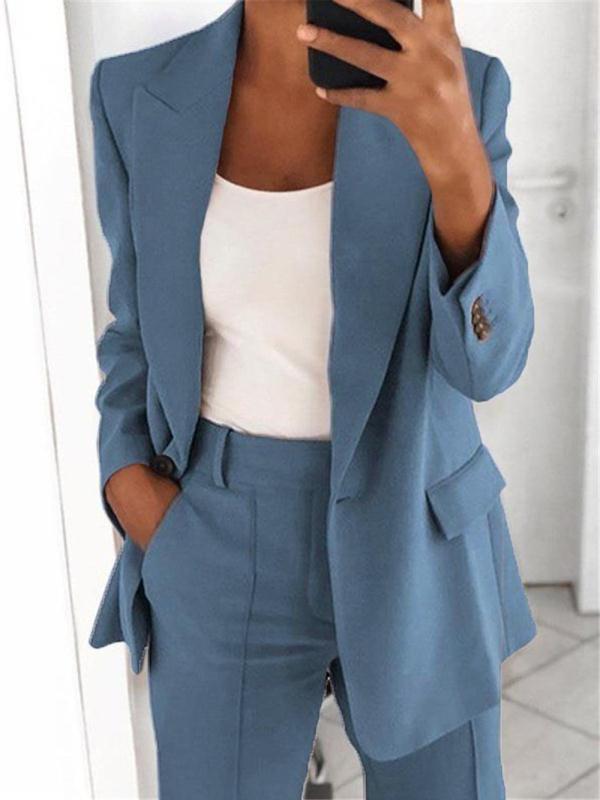 chuc 2024 Women's New Fashion High-End Slim Lapel Cardigan Temperament Suit Jacket Suit Women