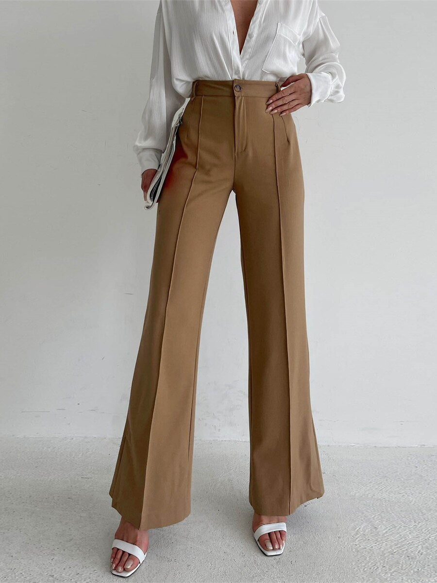 business casual women Loose Casual Trousers Women's Split Straight Pants Suit Pants Autumn and Winter Commuter