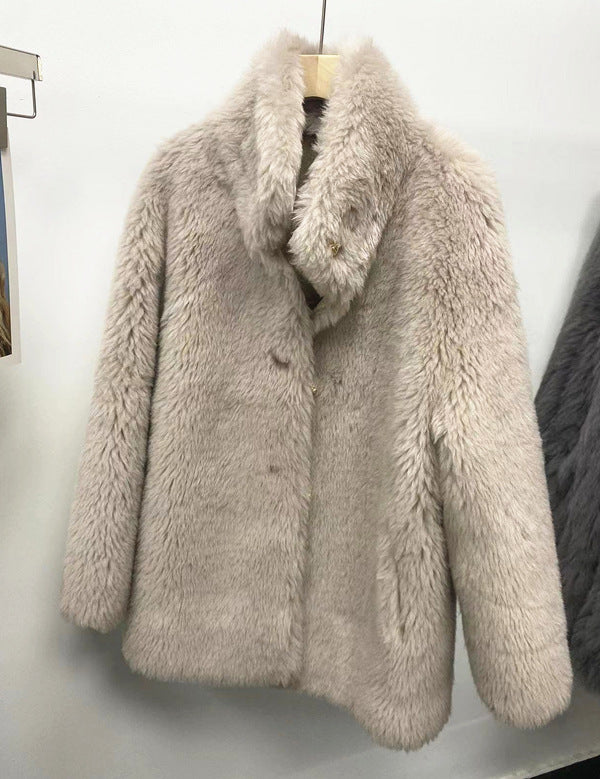 fall outfits 2024 Fur Winter New Lamb Fur Fur Coat Women's Mid-Length Fur Real Fur Coat