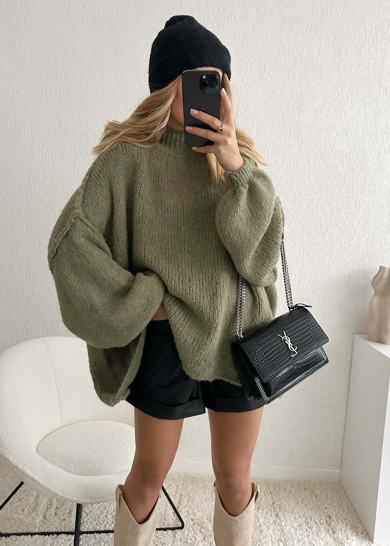 2000s fashion Women's Spring and Autumn New Elegant round Neck Simple Fashion Style Thin Sweater