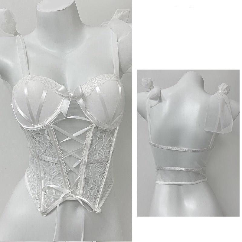Christmas Outfits American Fishbone Camisole Women's Chest Pad Integrated Tube Top Beauty Back Hot Girl Top Short Sweet and Spicy